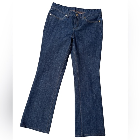 Tory Burch Classic Tory Jeans – Size 28, Dark Blue Denim - Picture 2 of 9
